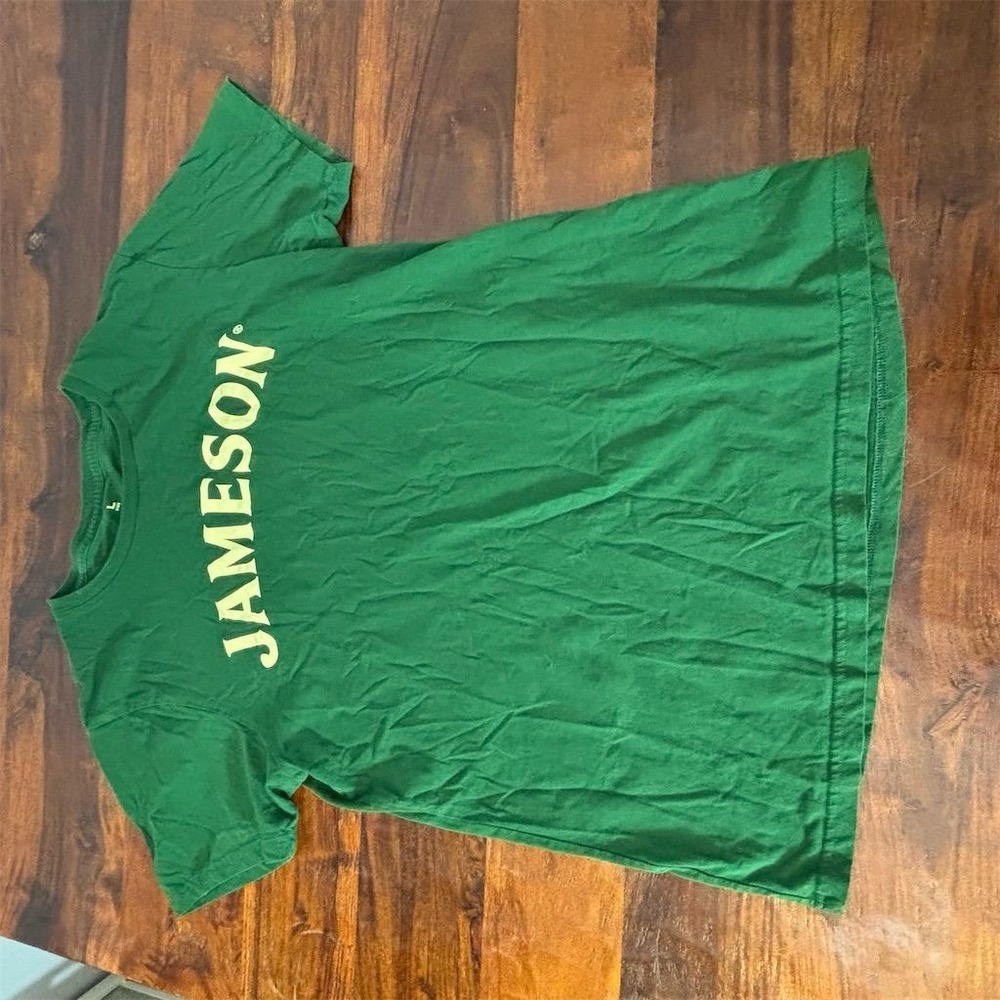 Jameson Irish Whiskey Men's‎ Green Graphic T-Shirt Size L